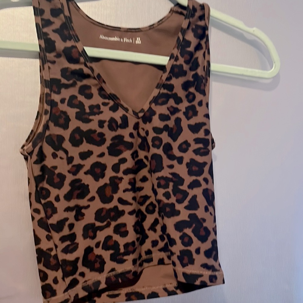 Abercrombie Stretchie Animal Print Crop